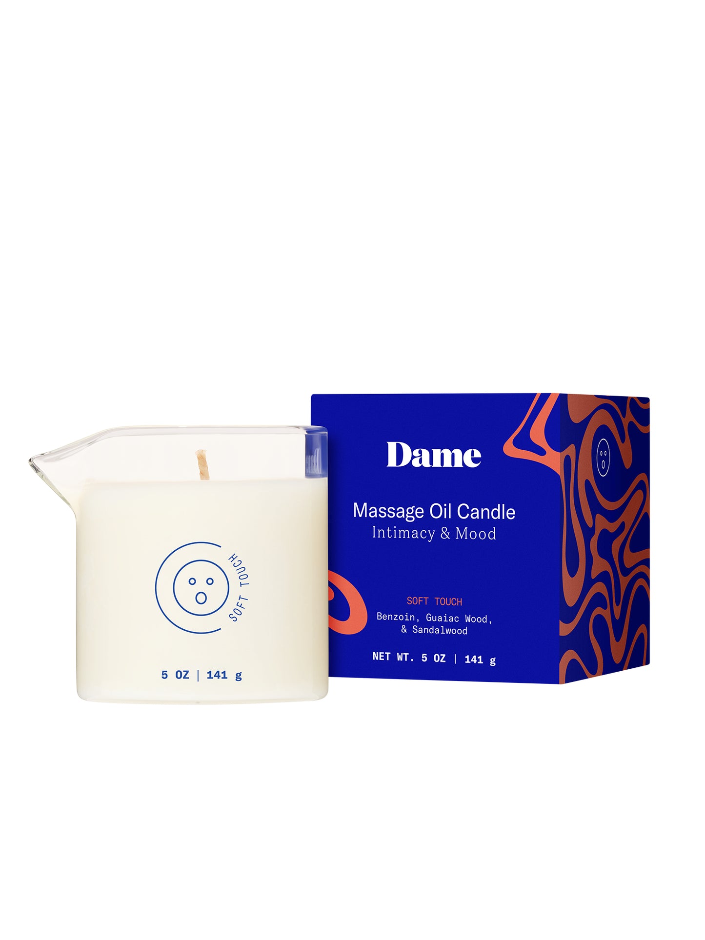 Dame Soft Touch Massage Oil Candle and Box