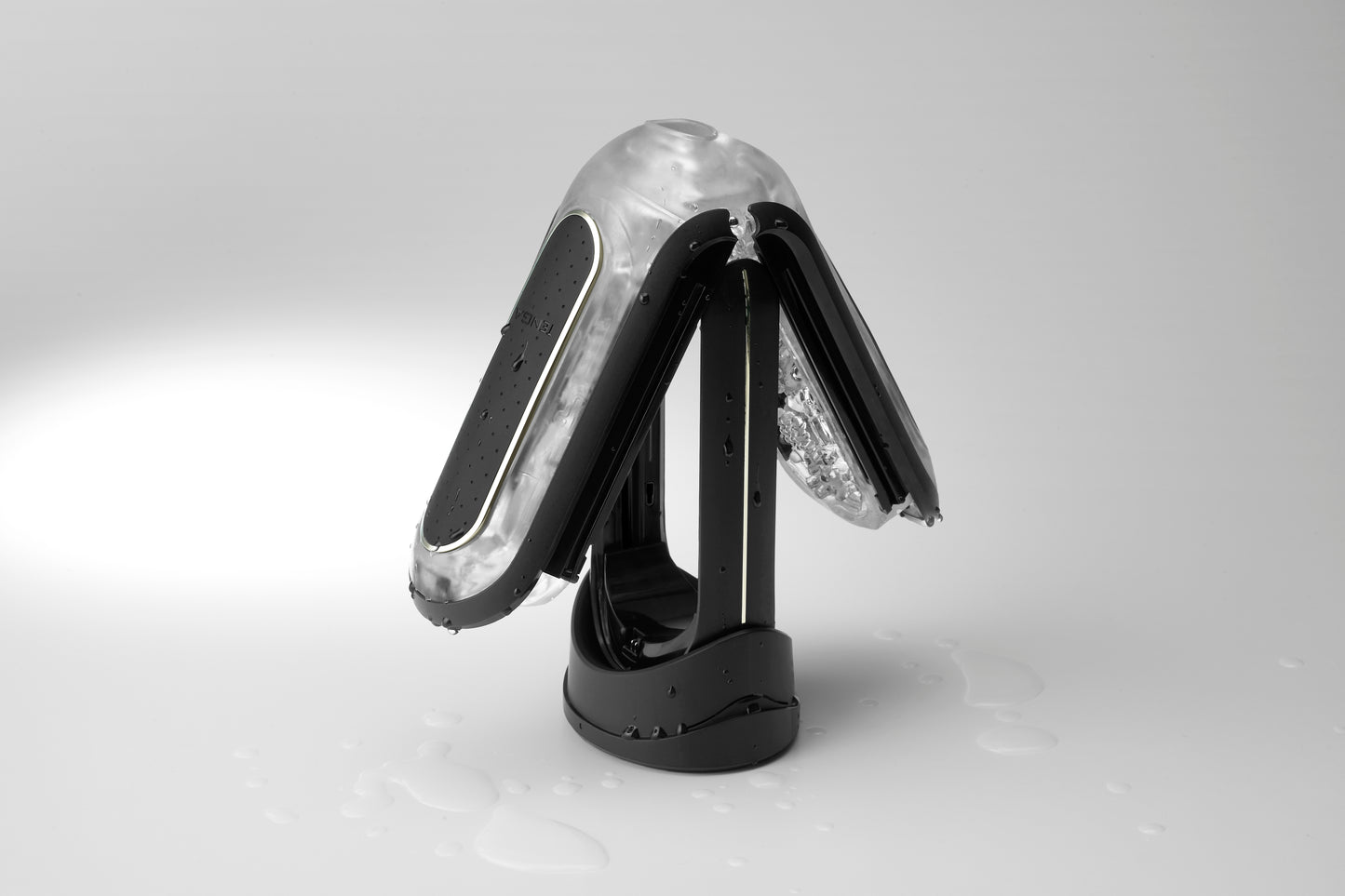 Tenga Flip Zero EV Masturbator black open and washed