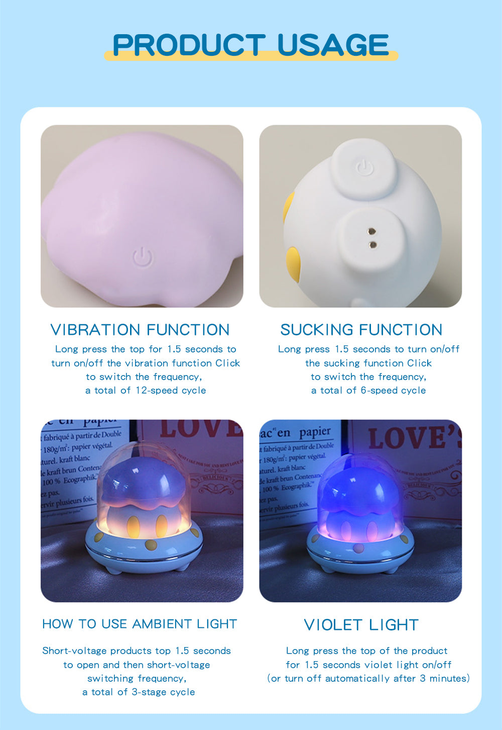 Cloud-Shaped Female Vibrator