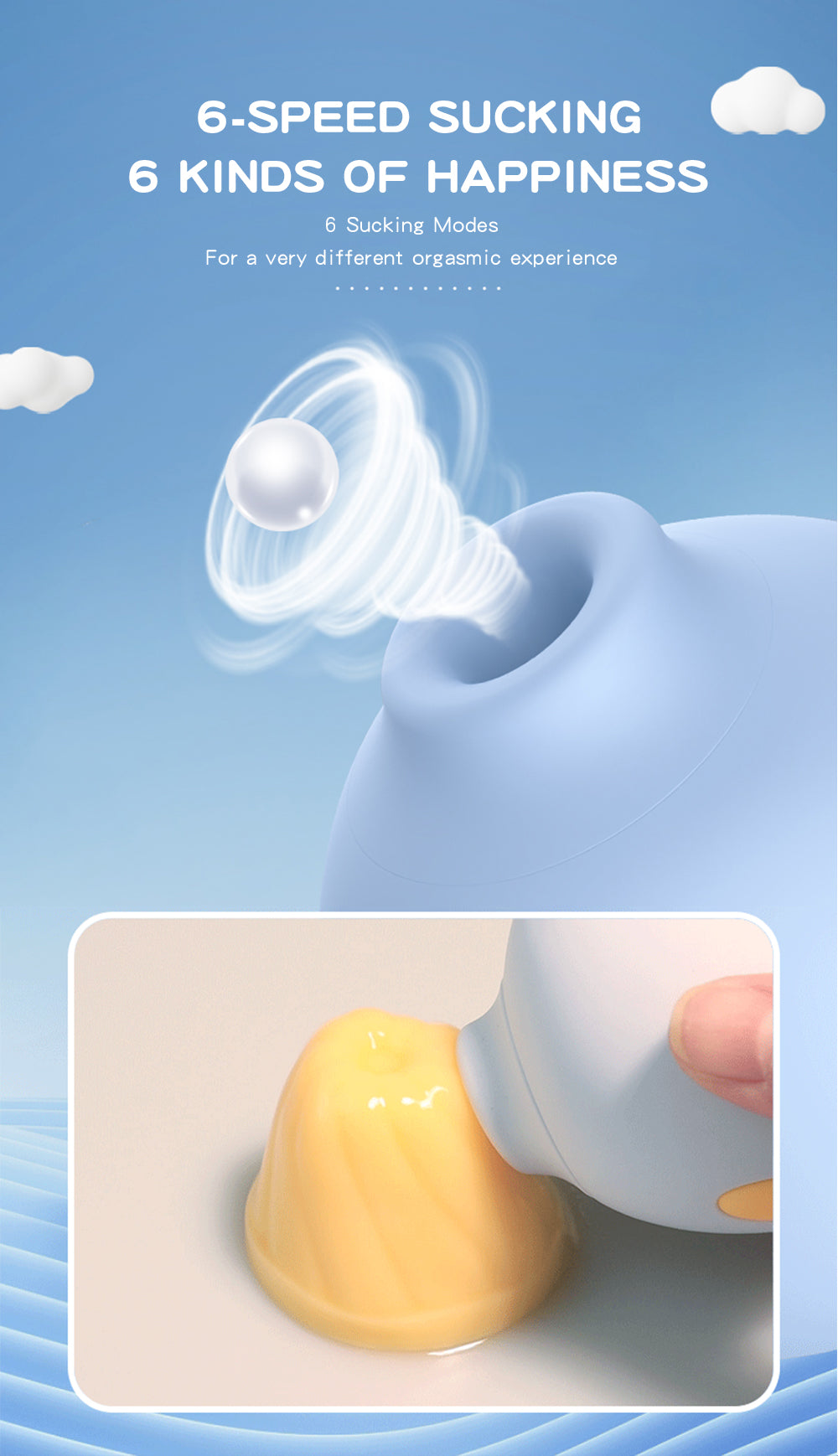 Cloud-Shaped Female Vibrator