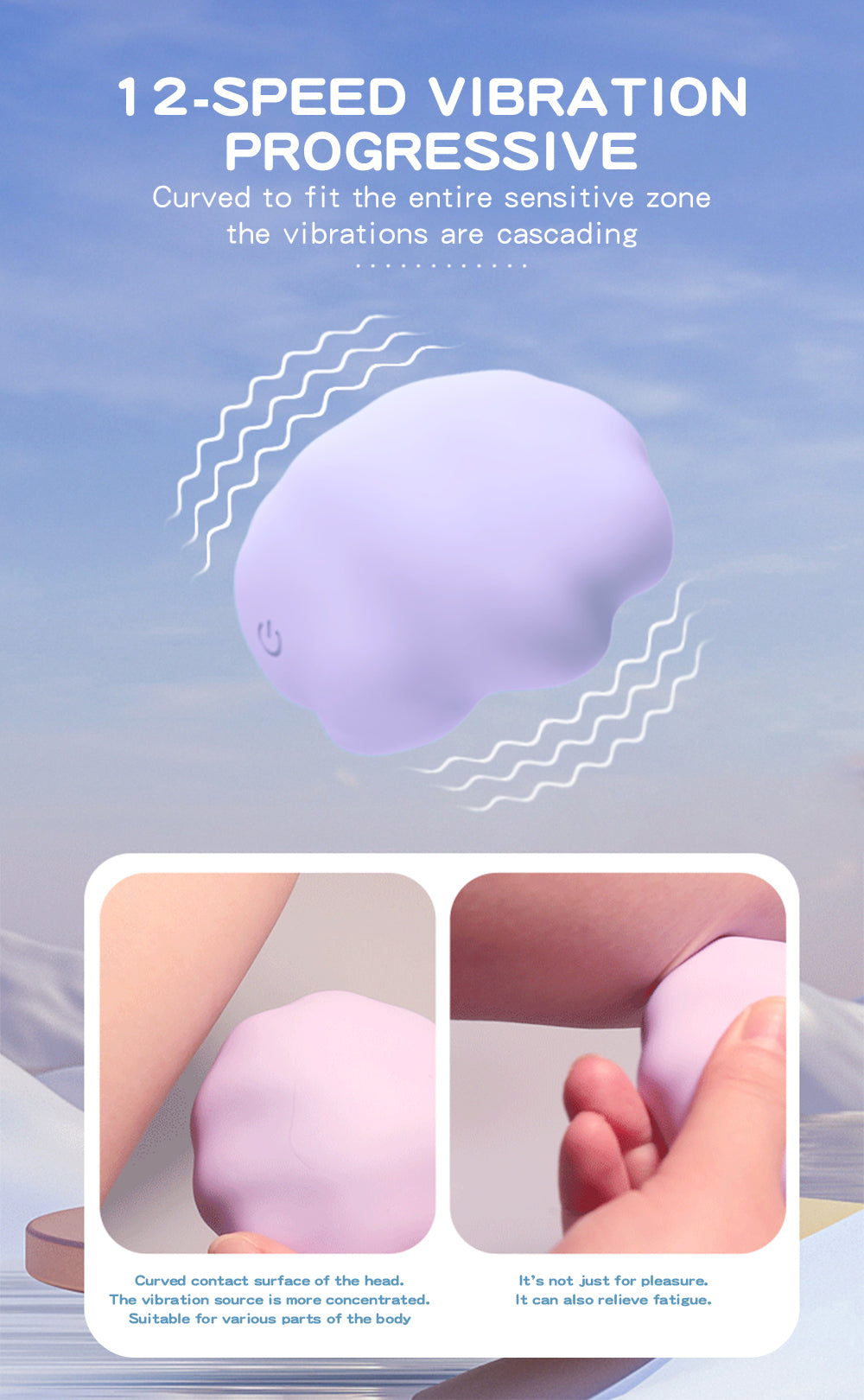 Cloud-Shaped Female Vibrator