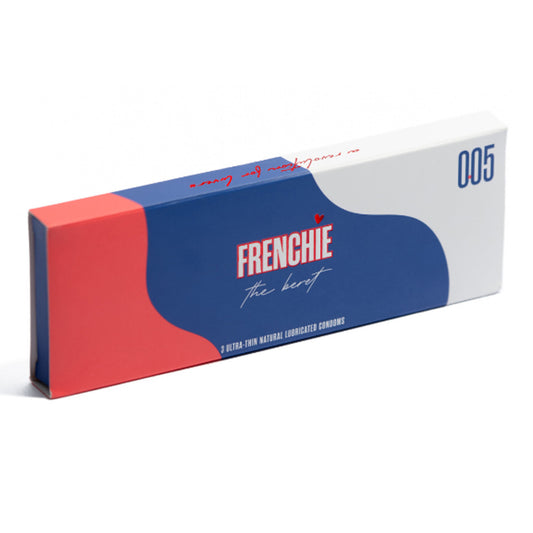 Frienche 005 condoms, 3 ultra-thin natural lubricated condoms.