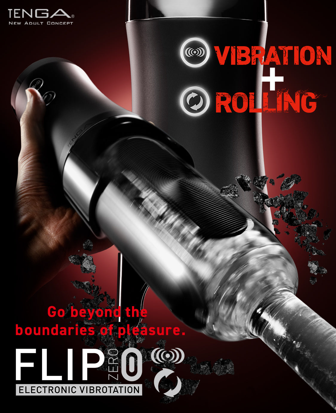 Tenga Flip Zero EVR Electronic Masturbator black functions